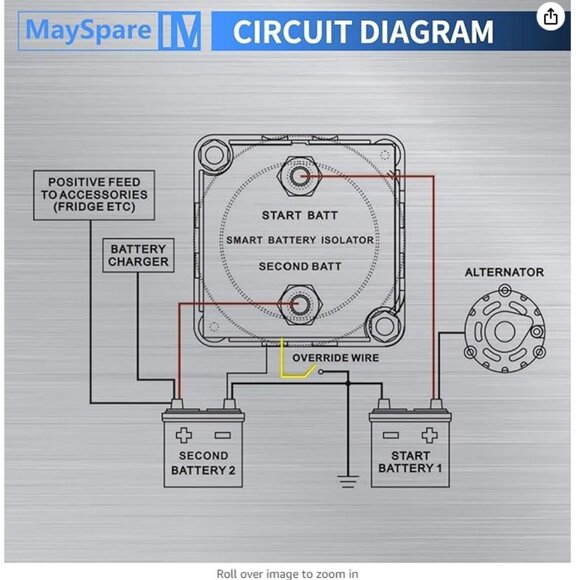 MaySpare 12V 140Amp Voltage Sensitive Relay VSR Double Battery Charging Relay - Picture 6 of 6